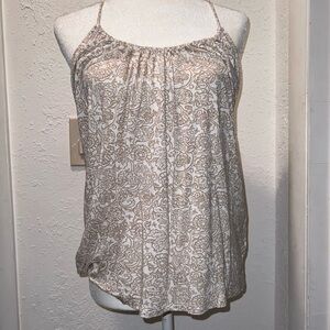 Old Navy Beige Floral Camisole Top size medium